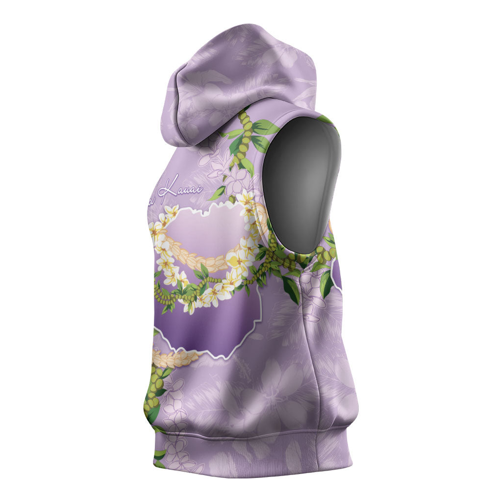 Hawaii Kauai Island Flowers Lei Sleeveless Hoodie Mokihana Lei LT7 - Polynesian Pride