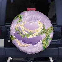 Hawaii Kauai Island Flowers Lei Spare Tire Cover Mokihana Lei LT7 No hole Lavender - Polynesian Pride