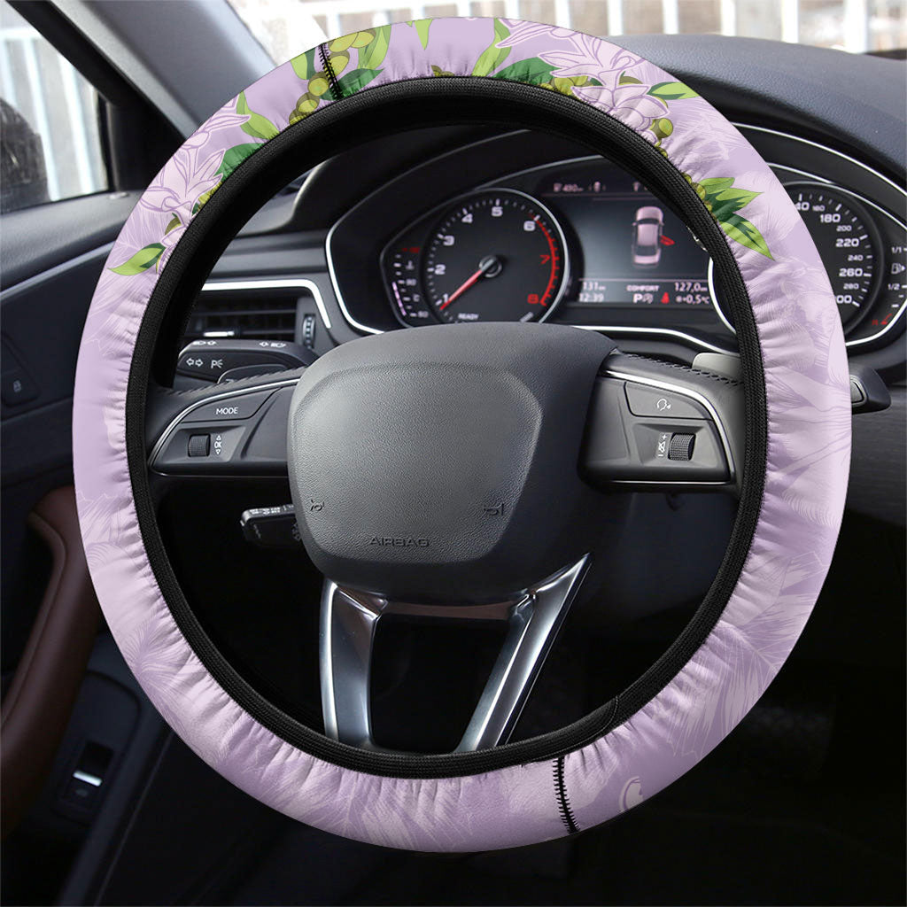 Hawaii Kauai Island Flowers Lei Steering Wheel Cover Mokihana Lei