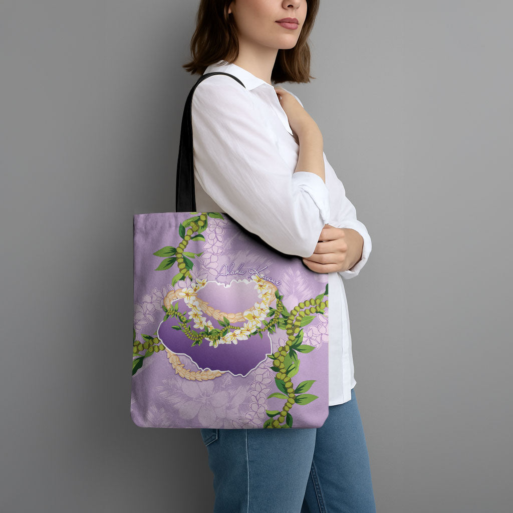 Hawaii Kauai Island Flowers Lei Tote Bag Mokihana Lei