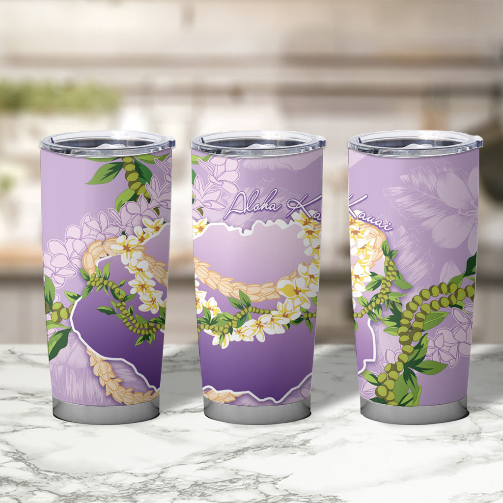 Hawaii Kauai Island Flowers Lei Tumbler Cup Mokihana Lei LT7 - Polynesian Pride