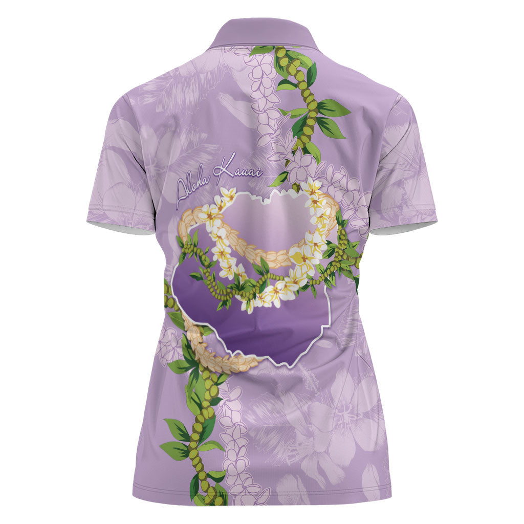 Hawaii Kauai Island Flowers Lei Women Polo Shirt Mokihana Lei LT7 - Polynesian Pride