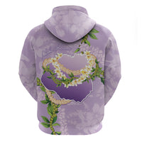 Hawaii Kauai Island Flowers Lei Zip Hoodie Mokihana Lei LT7 - Polynesian Pride