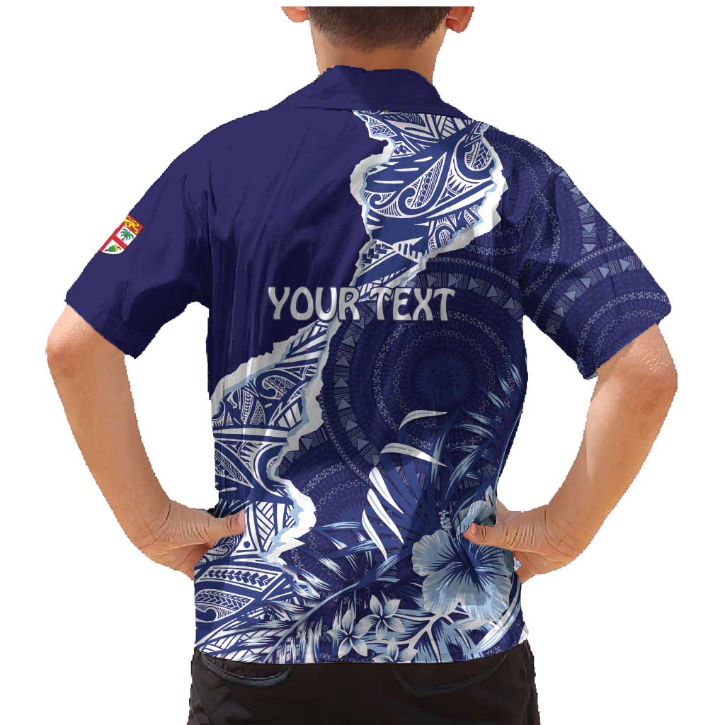 Fiji Queen Victoria School Personalised Family Matching Mermaid Dress and Hawaiian Shirt Masi Tapa Torn Style