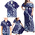 Fiji Queen Victoria School Personalised Family Matching Off Shoulder Maxi Dress and Hawaiian Shirt Masi Tapa Torn Style