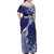 Fiji Queen Victoria School Personalised Family Matching Off Shoulder Maxi Dress and Hawaiian Shirt Masi Tapa Torn Style