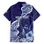 Fiji Queen Victoria School Personalised Family Matching Off Shoulder Short Dress and Hawaiian Shirt Masi Tapa Torn Style