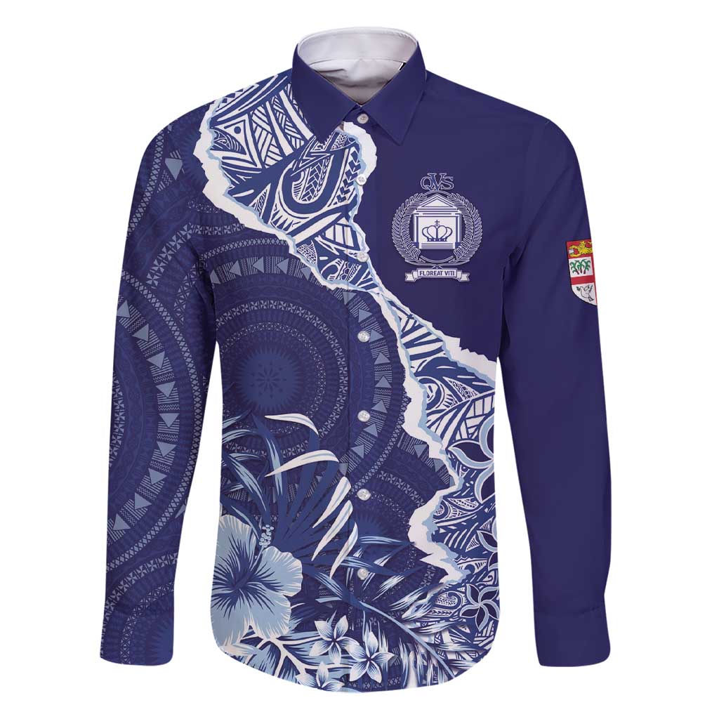 Fiji Queen Victoria School Personalised Family Matching Short Sleeve Bodycon Dress and Hawaiian Shirt Masi Tapa Torn Style