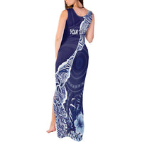 Fiji Queen Victoria School Personalised Tank Maxi Dress Masi Tapa Torn Style