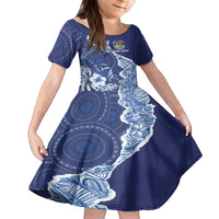 Fiji Lelean Memorial School Personalised Family Matching Off The Shoulder Long Sleeve Dress and Hawaiian Shirt Korodredre Davuilevu Masi Mix Style