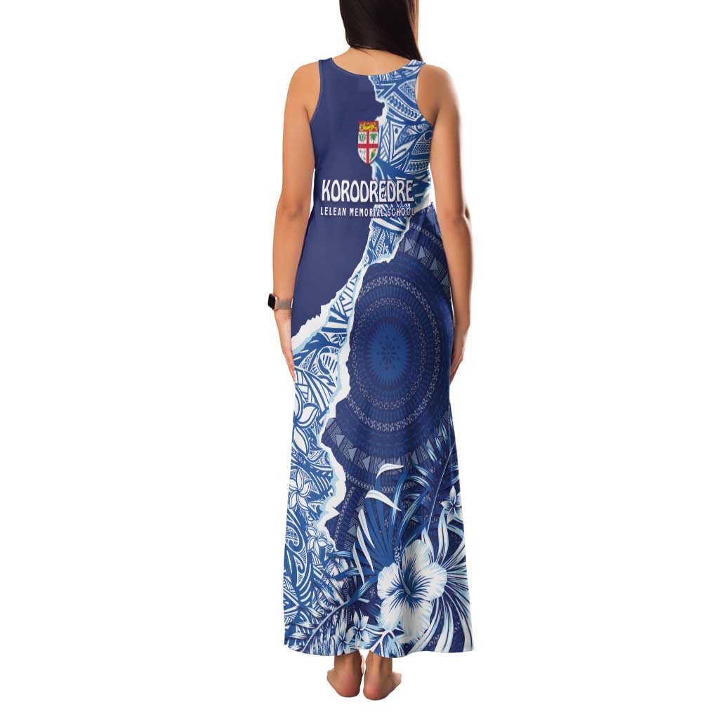 Fiji Lelean Memorial School Personalised Family Matching Tank Maxi Dress and Hawaiian Shirt Korodredre Davuilevu Masi Mix Style