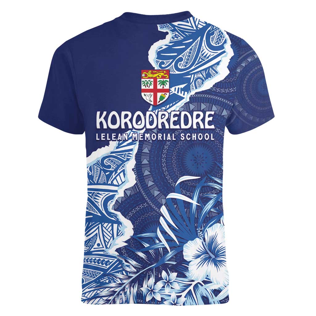 Fiji Lelean Memorial School Personalised Women V-Neck T-Shirt Korodredre Davuilevu Masi Mix Style