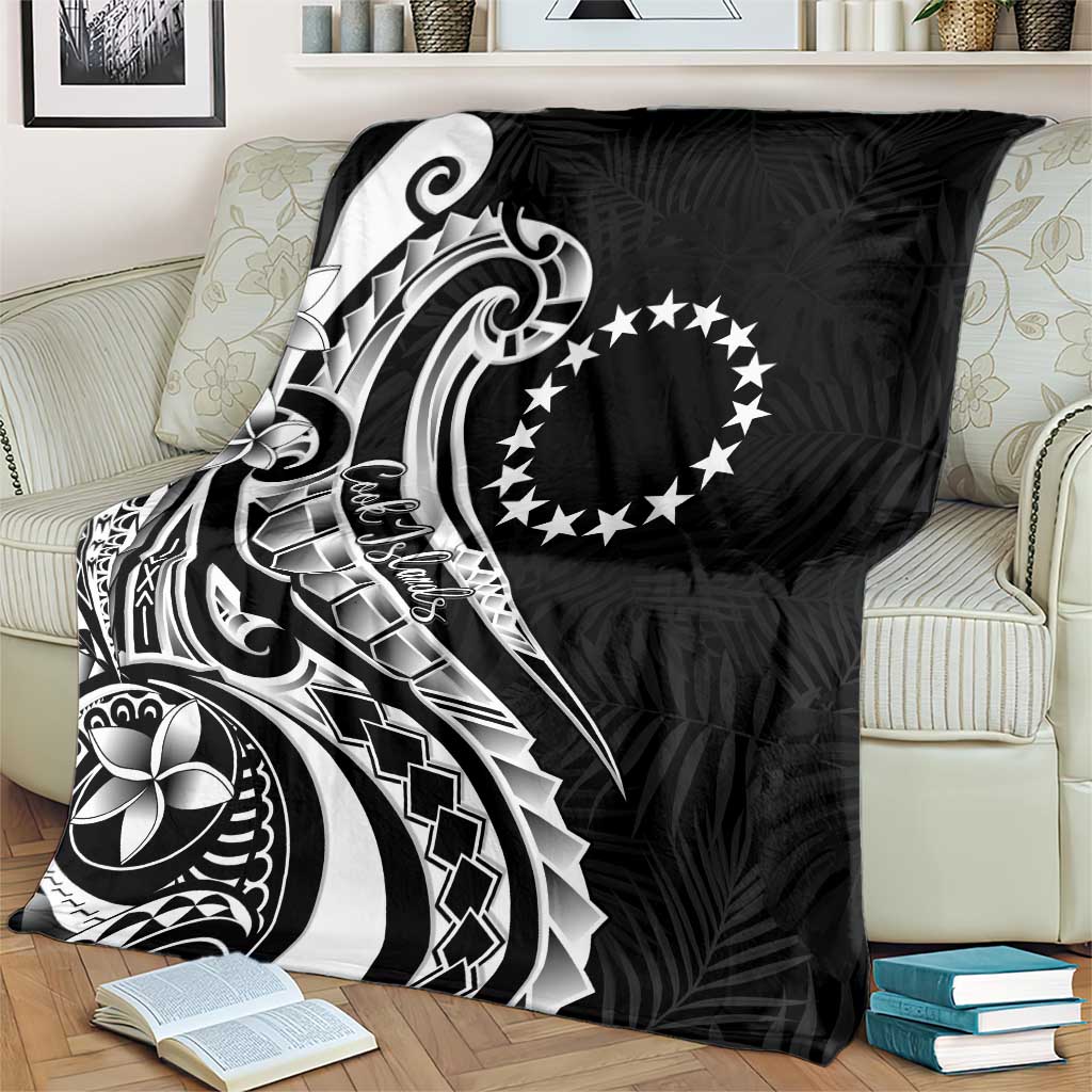 Kia Orana Cook Islands Blanket Kerekere Plumeria Tropical Waves - Polynesian Pride