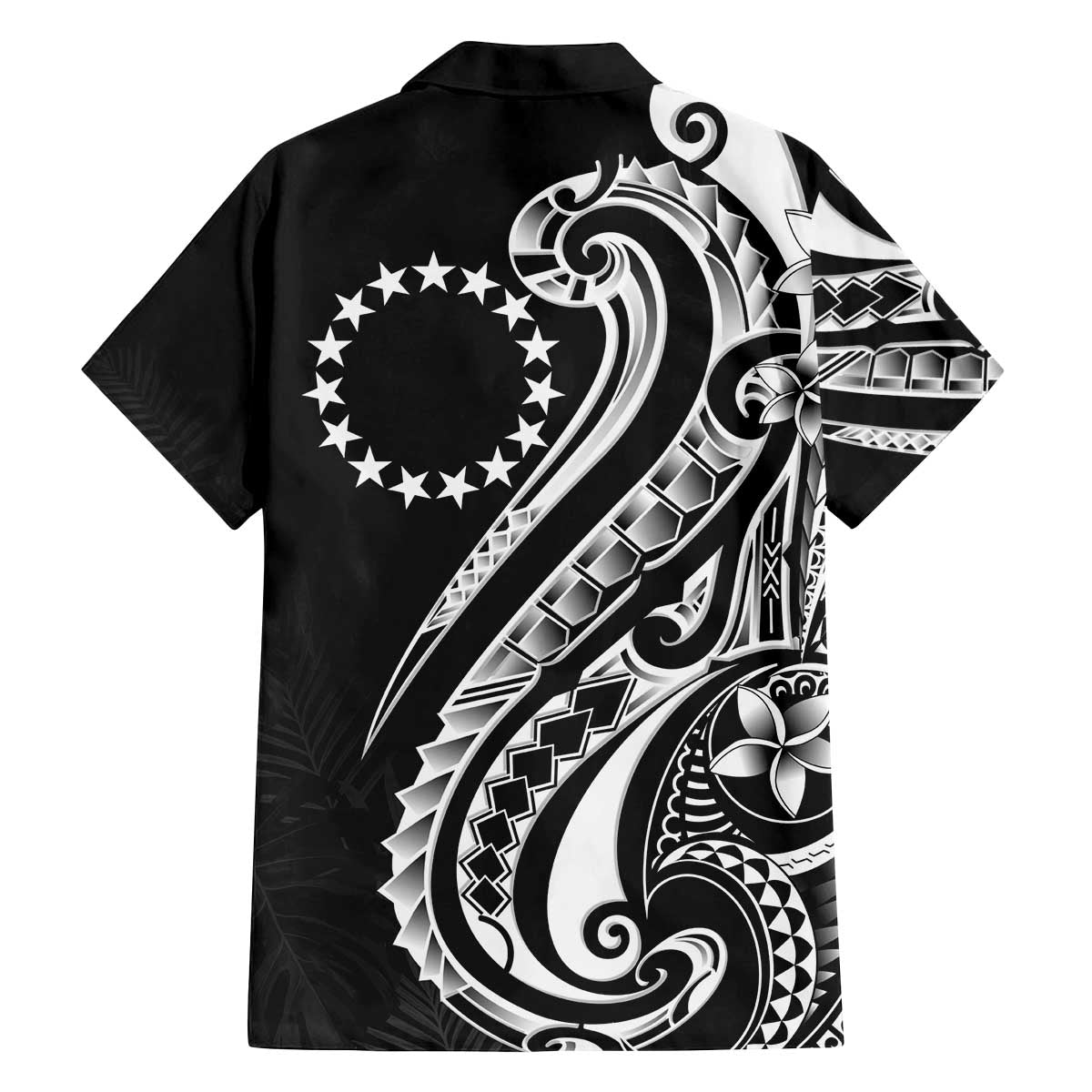 Kia Orana Cook Islands Family Matching Off The Shoulder Long Sleeve Dress and Hawaiian Shirt Kerekere Plumeria Tropical Waves - Polynesian Pride