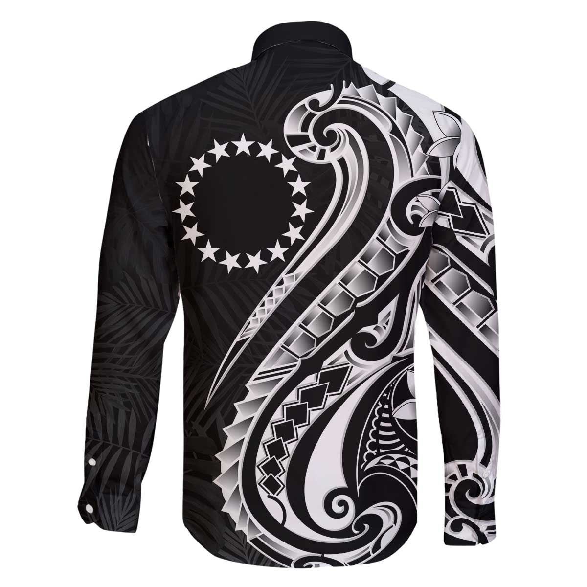 Kia Orana Cook Islands Family Matching Off The Shoulder Long Sleeve Dress and Hawaiian Shirt Kerekere Plumeria Tropical Waves - Polynesian Pride