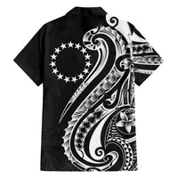 Kia Orana Cook Islands Family Matching Off Shoulder Short Dress and Hawaiian Shirt Kerekere Plumeria Tropical Waves - Polynesian Pride