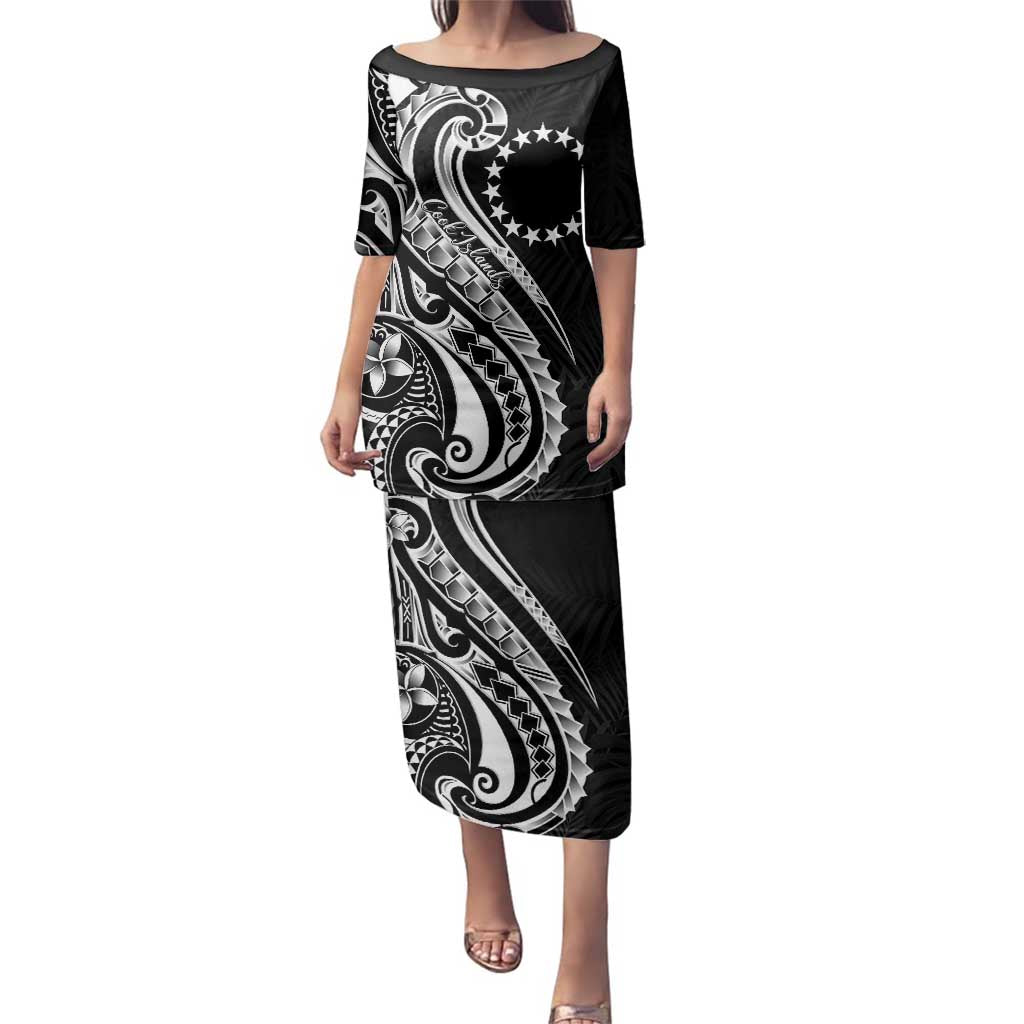 Kia Orana Cook Islands Family Matching Puletasi and Hawaiian Shirt Kerekere Plumeria Tropical Waves - Polynesian Pride