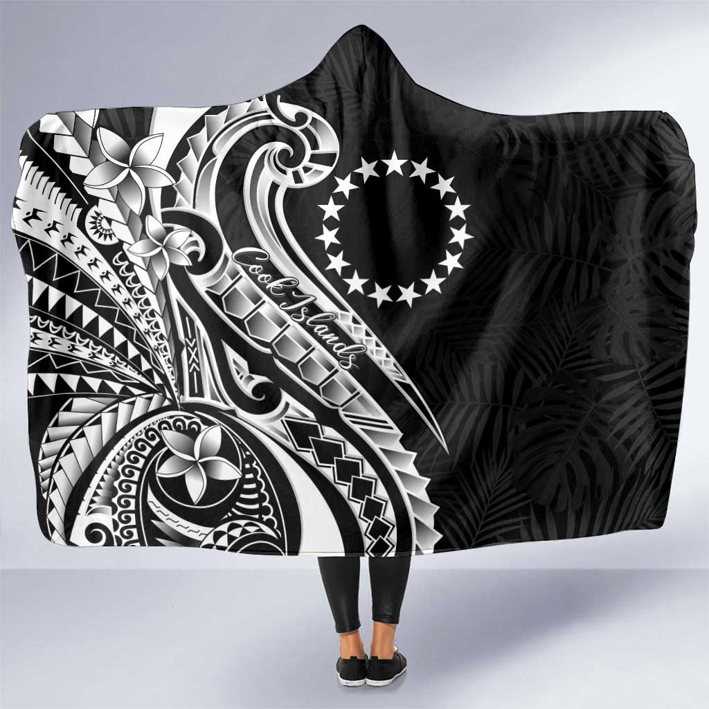 Kia Orana Cook Islands Hooded Blanket Kerekere Plumeria Tropical Waves - Polynesian Pride