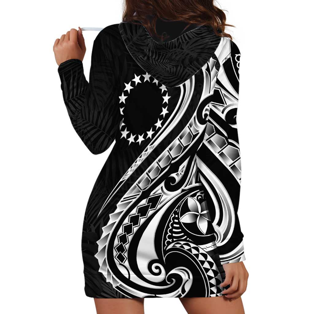 Kia Orana Cook Islands Hoodie Dress Kerekere Plumeria Tropical Waves - Polynesian Pride