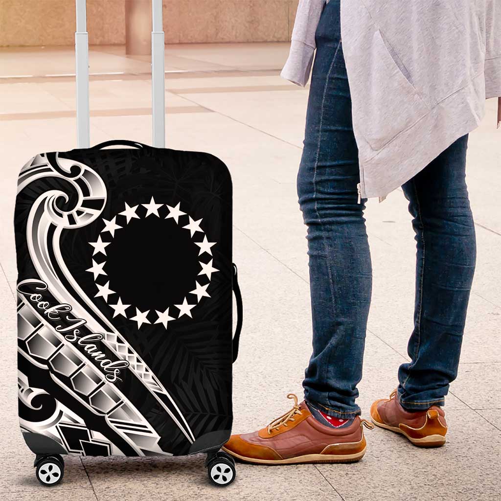 Kia Orana Cook Islands Luggage Cover Kerekere Plumeria Tropical Waves - Polynesian Pride