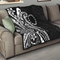 Kia Orana Cook Islands Quilt Kerekere Plumeria Tropical Waves - Polynesian Pride