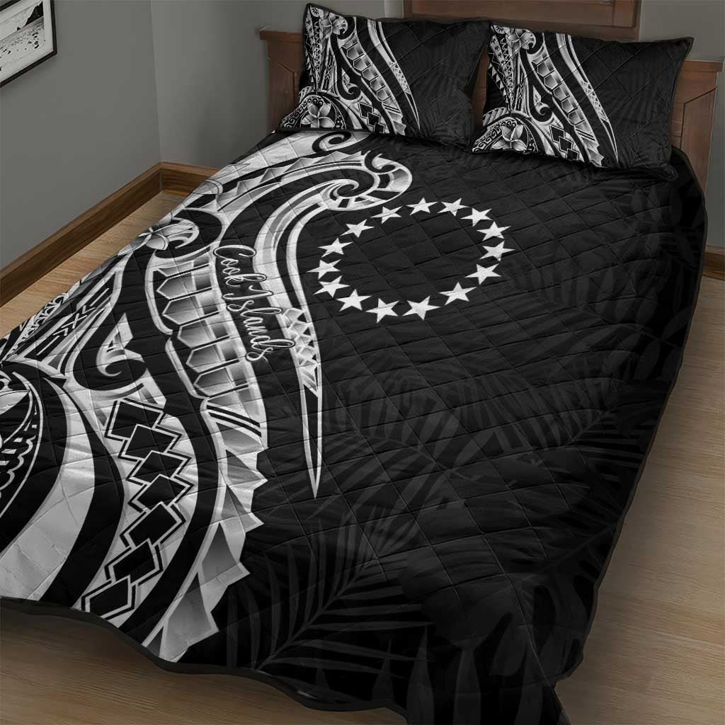 Kia Orana Cook Islands Quilt Bed Set Kerekere Plumeria Tropical Waves - Polynesian Pride