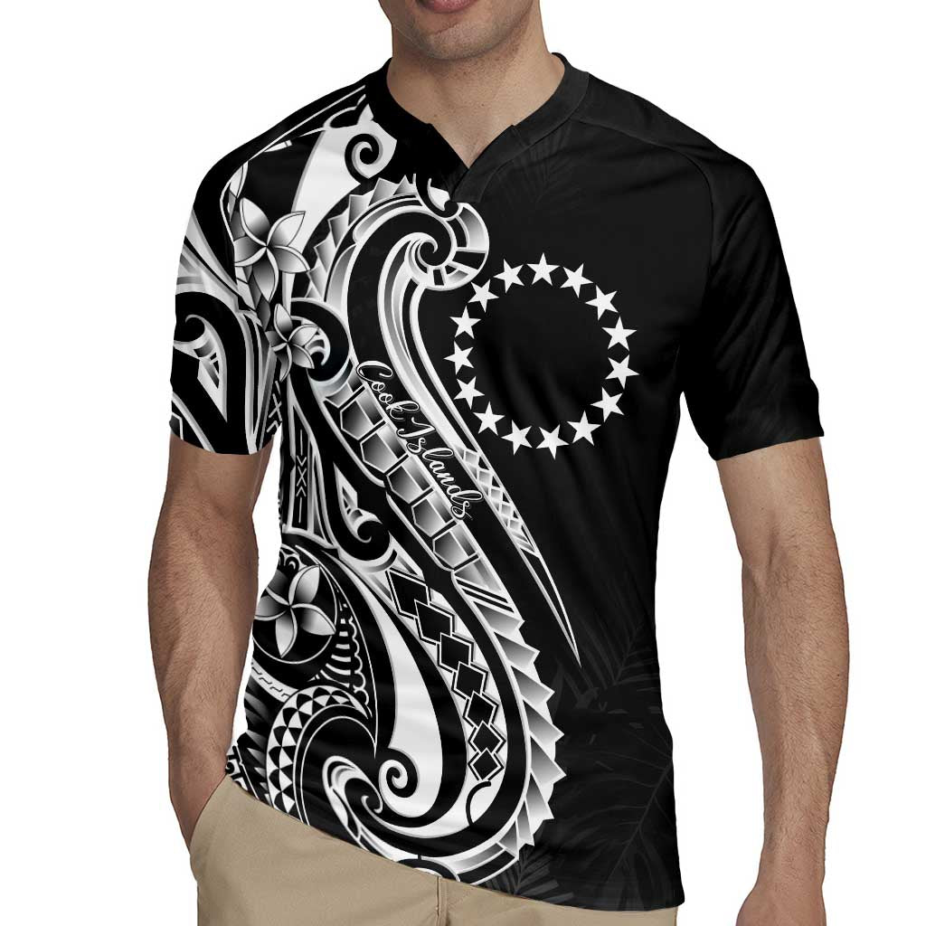Kia Orana Cook Islands Rugby Jersey Kerekere Plumeria Tropical Waves LT7 - Polynesian Pride