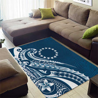Kia Orana Cook Islands Area Rug Auika Plumeria Tropical Waves - Polynesian Pride