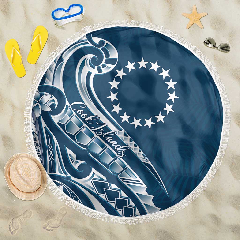 Kia Orana Cook Islands Beach Blanket Auika Plumeria Tropical Waves - Polynesian Pride