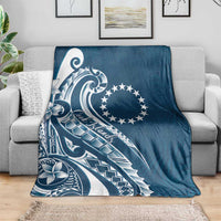 Kia Orana Cook Islands Blanket Auika Plumeria Tropical Waves LT7 - Polynesian Pride