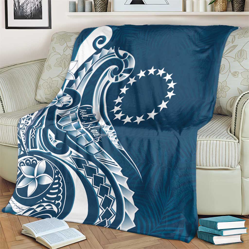Kia Orana Cook Islands Blanket Auika Plumeria Tropical Waves LT7 - Polynesian Pride