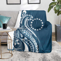 Kia Orana Cook Islands Blanket Auika Plumeria Tropical Waves LT7 - Polynesian Pride