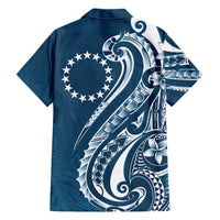 Kia Orana Cook Islands Family Matching Long Sleeve Bodycon Dress and Hawaiian Shirt Auika Plumeria Tropical Waves - Polynesian Pride