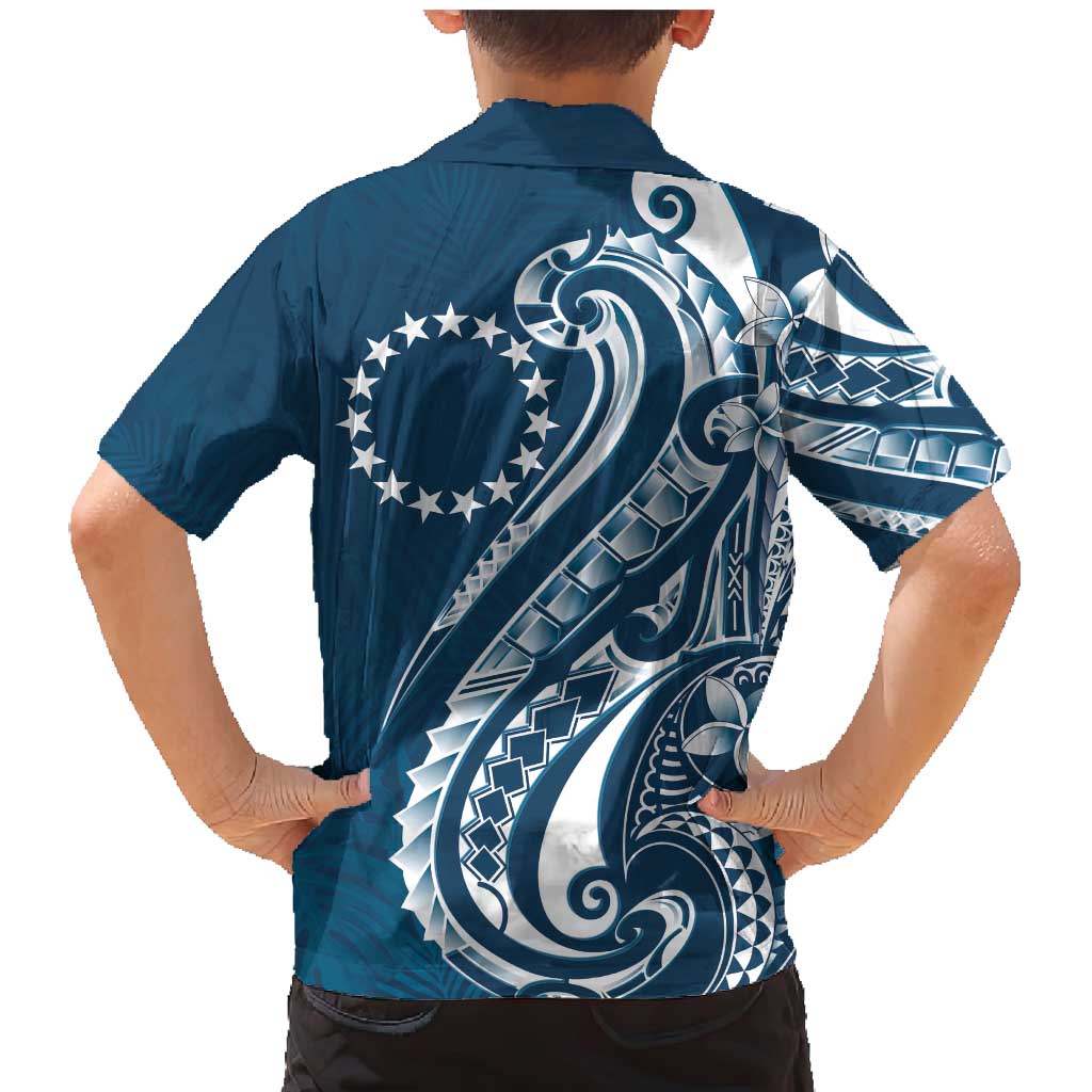 Kia Orana Cook Islands Family Matching Mermaid Dress and Hawaiian Shirt Auika Plumeria Tropical Waves - Polynesian Pride