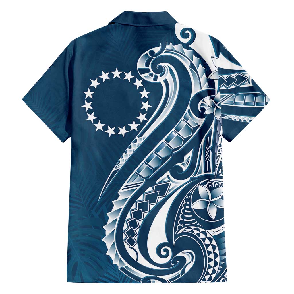 Kia Orana Cook Islands Family Matching Tank Maxi Dress and Hawaiian Shirt Auika Plumeria Tropical Waves - Polynesian Pride