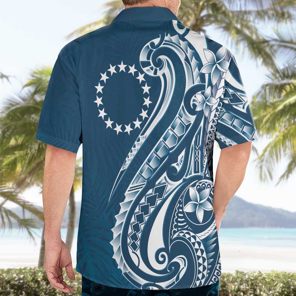 Kia Orana Cook Islands Hawaiian Shirt Auika Plumeria Tropical Waves - Polynesian Pride