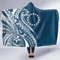 Kia Orana Cook Islands Hooded Blanket Auika Plumeria Tropical Waves - Polynesian Pride