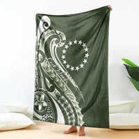 Kia Orana Cook Islands Blanket Matie Plumeria Tropical Waves LT7 - Polynesian Pride