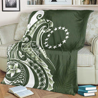 Kia Orana Cook Islands Blanket Matie Plumeria Tropical Waves LT7 - Polynesian Pride