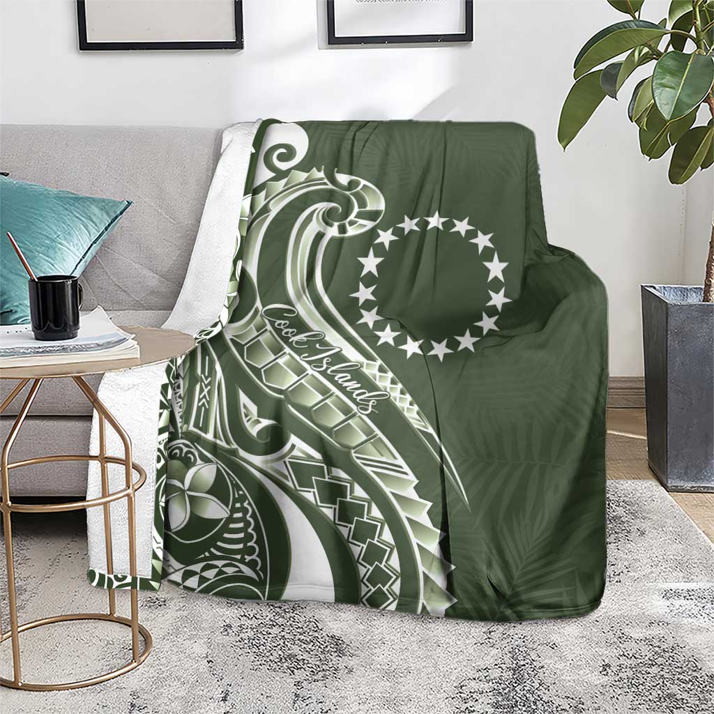 Kia Orana Cook Islands Blanket Matie Plumeria Tropical Waves LT7 - Polynesian Pride