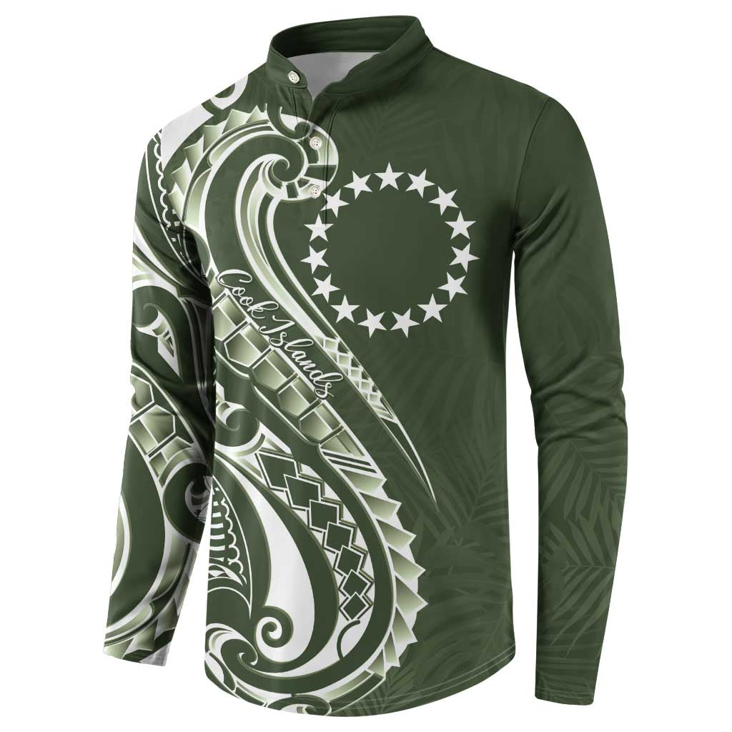 Kia Orana Cook Islands Button Sweatshirt Matie Plumeria Tropical Waves - Polynesian Pride