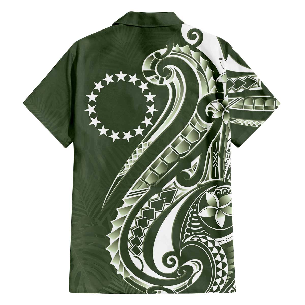 Kia Orana Cook Islands Family Matching Off The Shoulder Long Sleeve Dress and Hawaiian Shirt Matie Plumeria Tropical Waves - Polynesian Pride