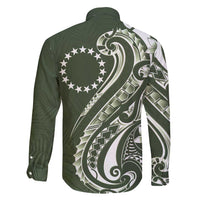 Kia Orana Cook Islands Family Matching Short Sleeve Bodycon Dress and Hawaiian Shirt Matie Plumeria Tropical Waves - Polynesian Pride