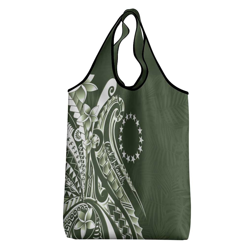 Kia Orana Cook Islands Grocery Bag Matie Plumeria Tropical Waves LT7 - Polynesian Pride