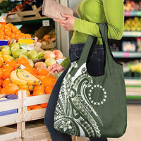 Kia Orana Cook Islands Grocery Bag Matie Plumeria Tropical Waves LT7 - Polynesian Pride