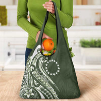 Kia Orana Cook Islands Grocery Bag Matie Plumeria Tropical Waves LT7 - Polynesian Pride