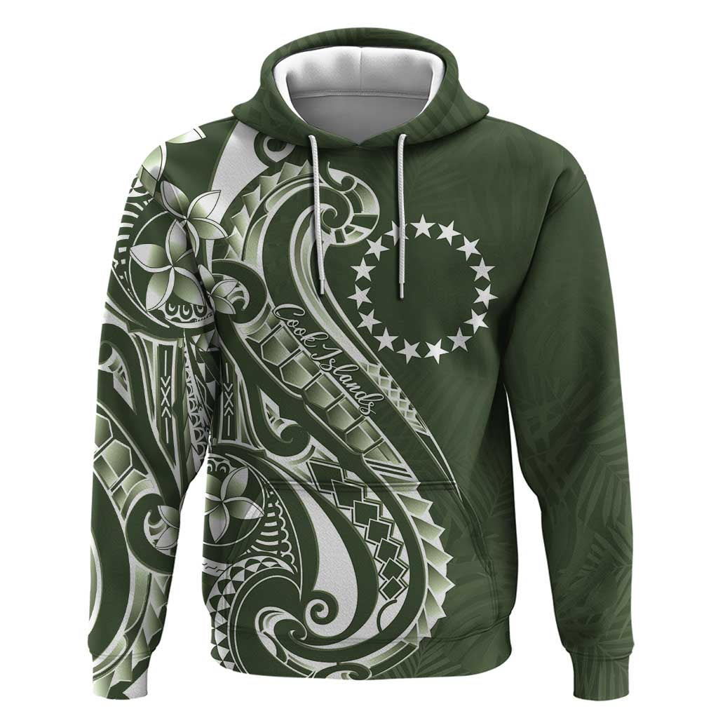 Kia Orana Cook Islands Hoodie Matie Plumeria Tropical Waves - Polynesian Pride