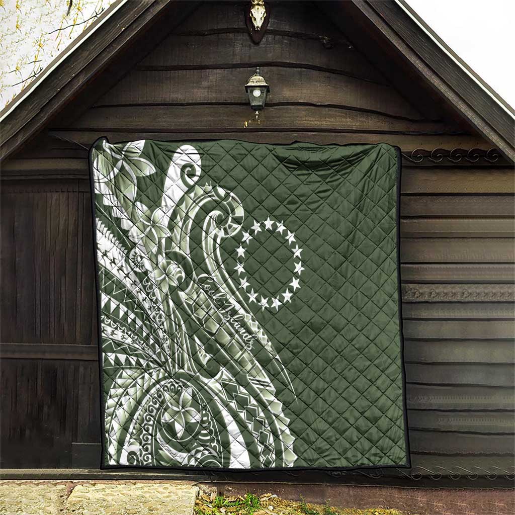 Kia Orana Cook Islands Quilt Matie Plumeria Tropical Waves - Polynesian Pride