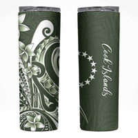 Kia Orana Cook Islands Skinny Tumbler Matie Plumeria Tropical Waves LT7 Sage Green - Polynesian Pride