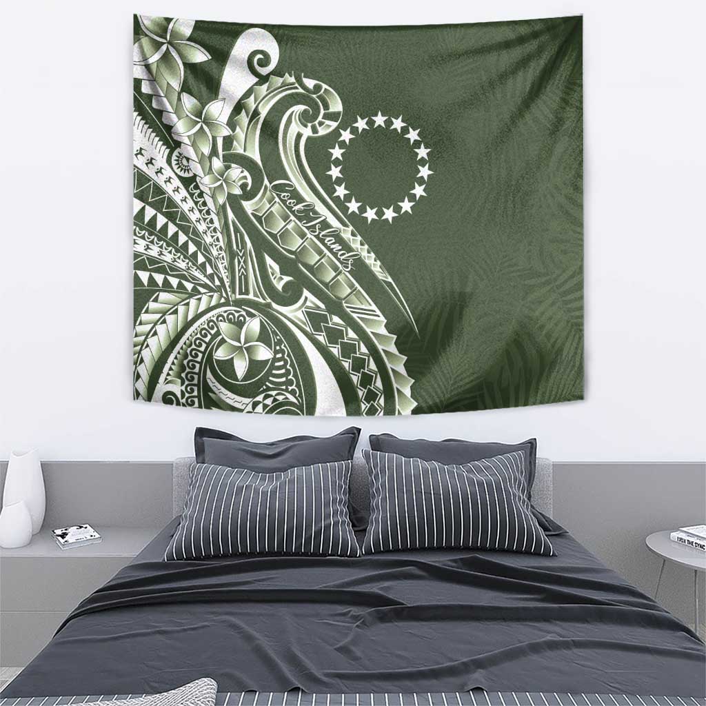 Kia Orana Cook Islands Tapestry Matie Plumeria Tropical Waves - Polynesian Pride
